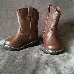 Brown cowboy boots